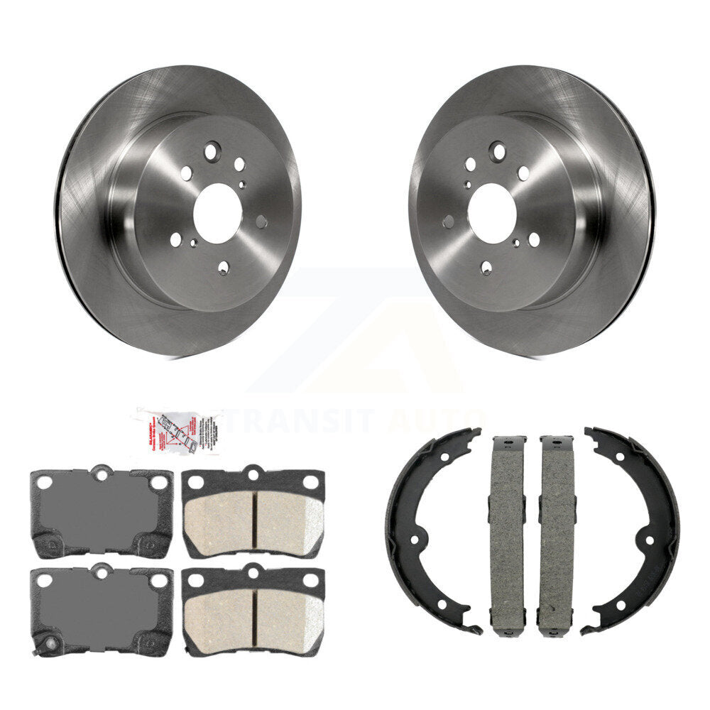 Rear Disc Rotors Ceramic Pads Parking Shoes Kit For Lexus IS250 IS350 GS350 GS300 GS450h K8A-108613