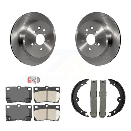 Rear Disc Rotors Ceramic Pads Parking Shoes Kit For Lexus IS250 IS350 GS350 GS300 GS450h K8A-108613