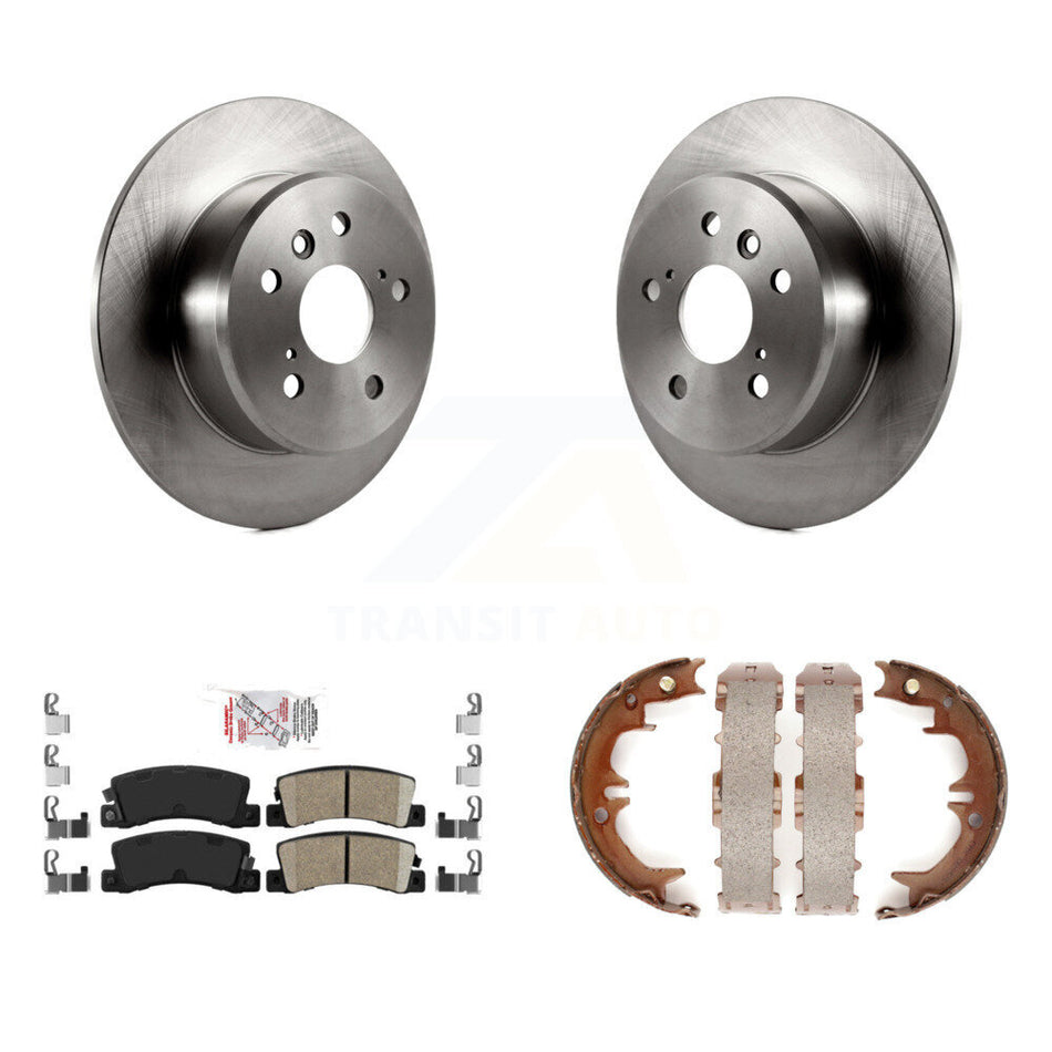 Rear Disc Rotors Ceramic Pads Parking Brake Shoes Kit For Lexus Toyota Camry RX300 ES300 K8A-108619