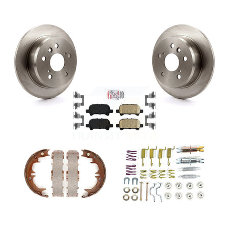 Rear Disc Rotors Ceramic Pads Parking Shoes & Hardware Kit For Toyota Camry Solara Avalon K8A-108629