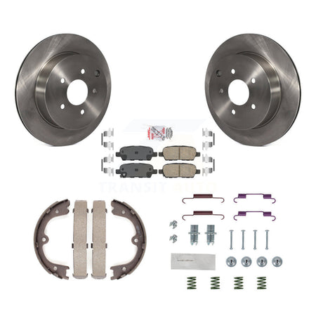 Rear Disc Rotors Ceramic Pads Parking Shoes And Hardware Kit For 2009-2012 INFINITI FX35 K8A-108690