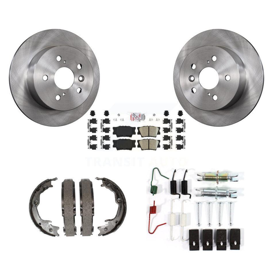 Rear Disc Rotors Ceramic Pads Parking Shoes And Hardware Kit For Toyota Camry Lexus ES350 K8A-108749