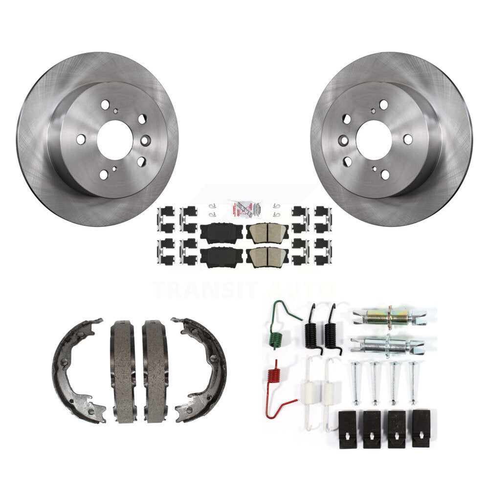 Rear Disc Rotors Ceramic Pads Parking Shoes And Hardware Kit For Toyota Camry Lexus ES350 K8A-108750