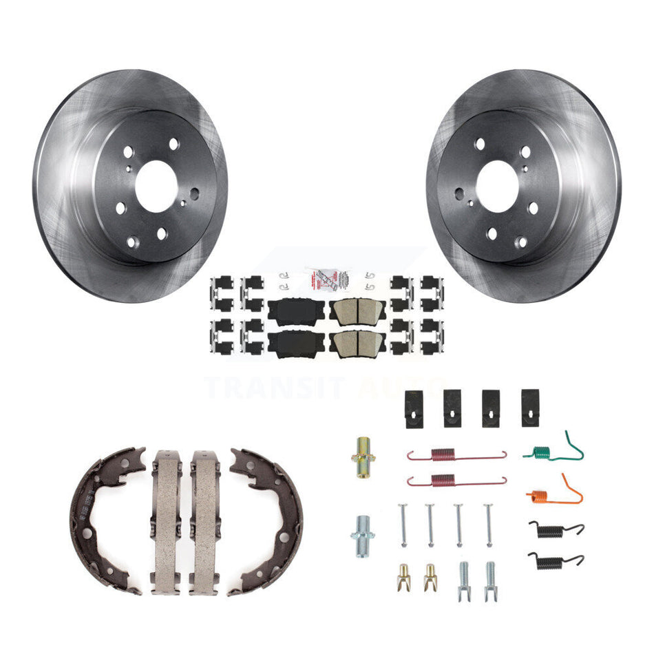 Rear Disc Rotors Ceramic Pads Parking Shoes And Hardware Kit For Toyota RAV4 Lexus HS250h K8A-108752