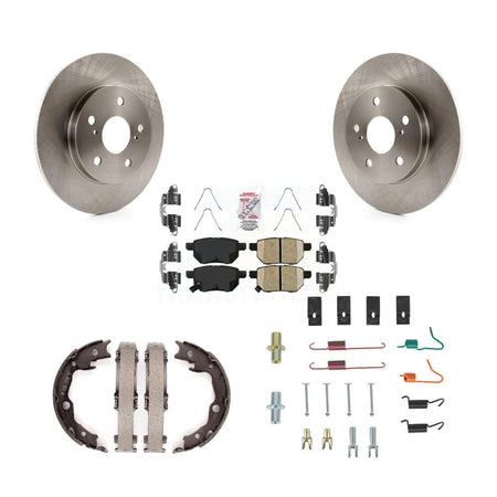 Rear Disc Rotors Ceramic Pads Parking Shoes & Hardware Kit For Toyota Matrix Pontiac Vibe K8A-108755