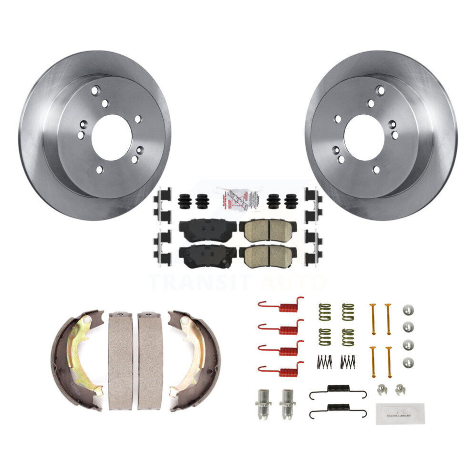 Rear Disc Rotors Ceramic Pads Parking Shoes Hardware Kit For Hyundai Tucson Kia Sportage K8A-108803