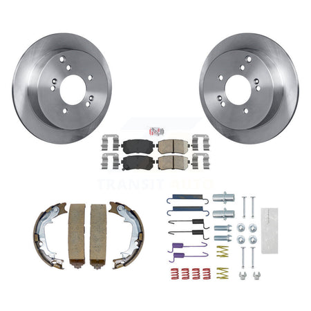 Rear Disc Rotors Ceramic Pads Parking Shoes Hardware Kit For Hyundai Tucson Kia Sportage K8A-109024