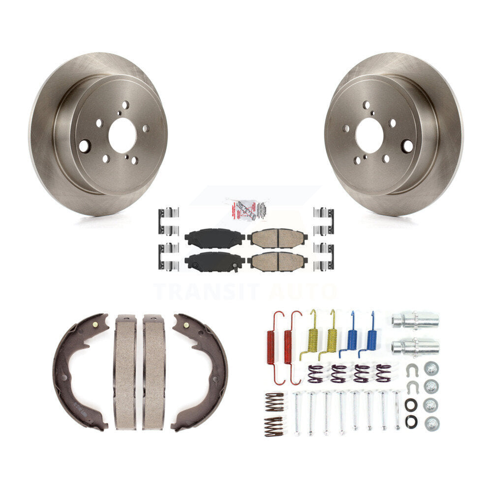 Rear Disc Rotors Ceramic Pads Parking Shoes And Hardware Kit For Subaru Impreza Forester K8A-109076