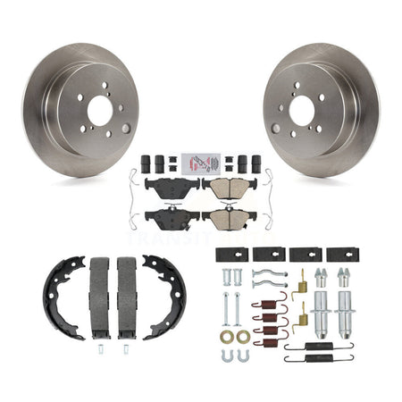 Rear Disc Rotors Ceramic Pads Parking Brake Shoes And Hardware Kit For Subaru Crosstrek K8A-109098