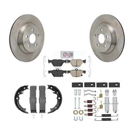 Rear Disc Rotors Ceramic Pads Parking Brake Shoes And Hardware Kit For Subaru Crosstrek K8A-109099