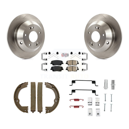 Rear Disc Rotors Ceramic Pads Parking Shoes & Hardware Kit For Hyundai Santa Fe Sport Kia K8A-109125