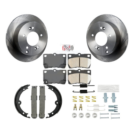 Rear Disc Rotors Ceramic Pads Parking Brake Shoes And Hardware Kit For Lexus IS250 K8A-109210
