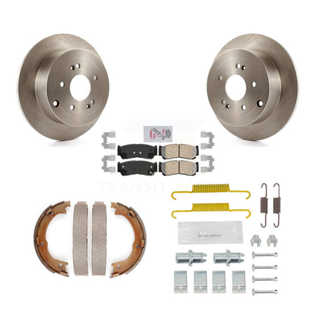 Rear Disc Rotors Ceramic Pads Parking Shoes & Hardware Kit For 2007-2009 Hyundai Santa Fe K8A-109218