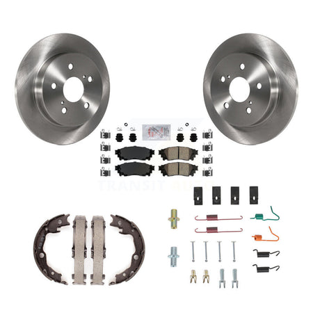 Rear Disc Rotors Ceramic Pads Parking Brake Shoes And Hardware Kit For Toyota Camry K8A-109231