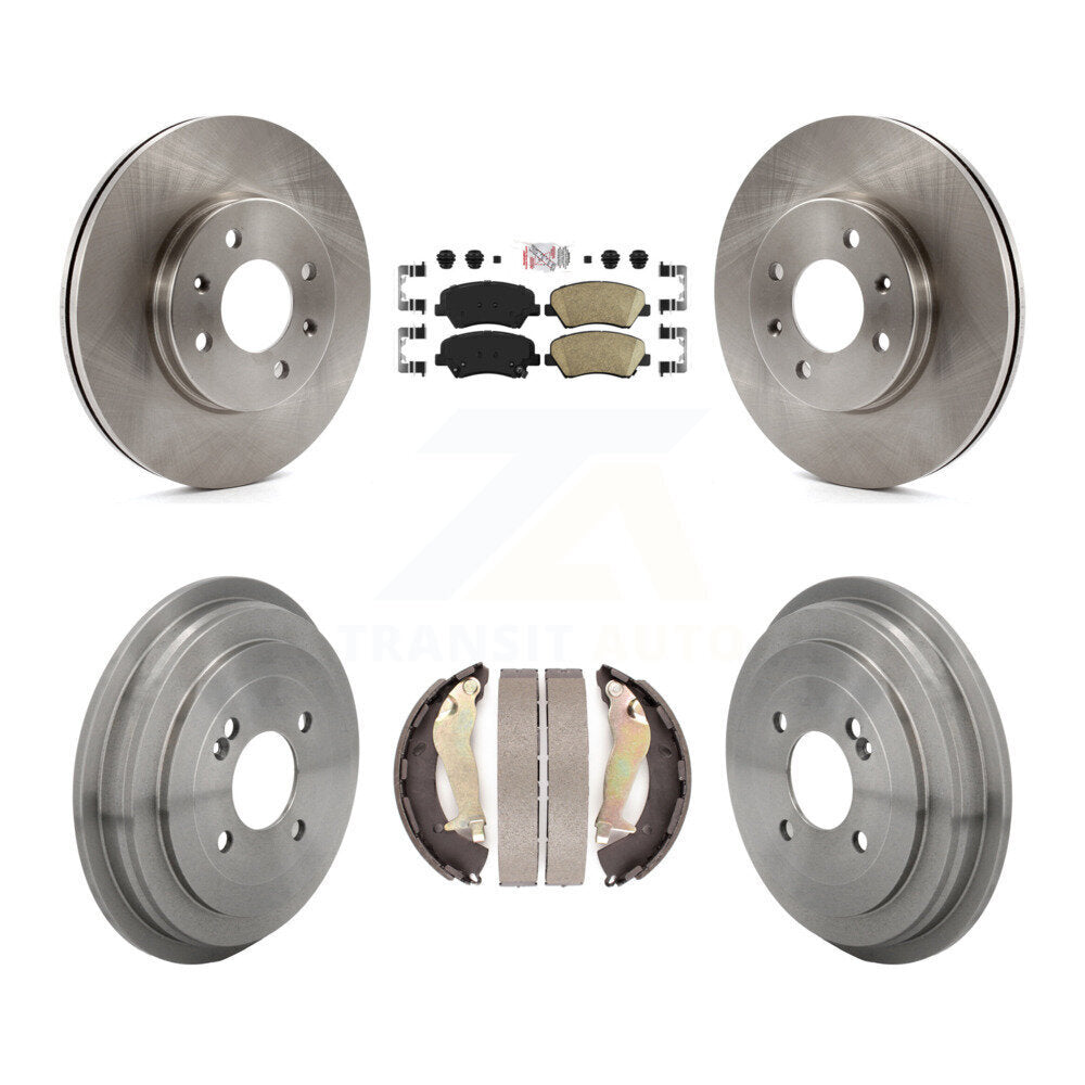 Front Rear Disc Brake Rotors Ceramic Pads And Drum Kit For Kia Rio K8A-109241