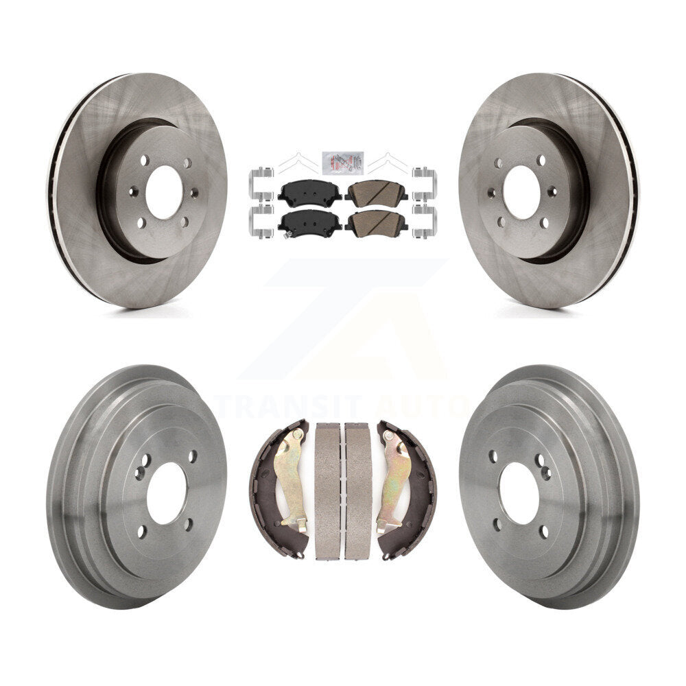 Front Rear Disc Brake Rotors Ceramic Pads And Drum Kit For Kia Rio Hyundai Accent K8A-109242