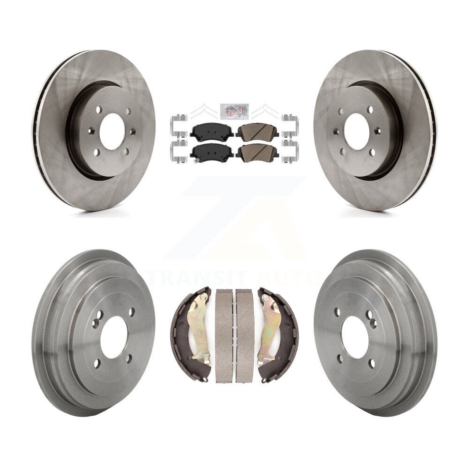 Front Rear Disc Brake Rotors Ceramic Pads And Drum Kit For Kia Rio Hyundai Accent K8A-109242