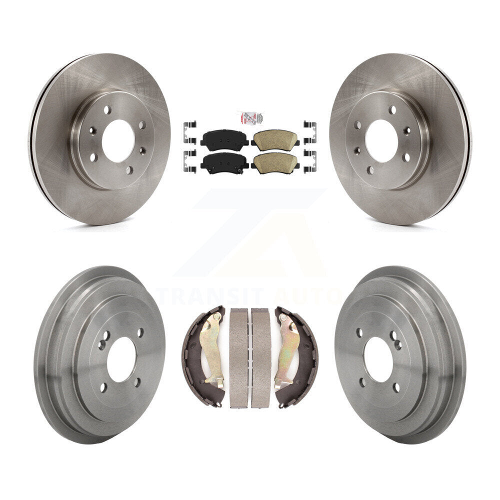 Front Rear Disc Brake Rotors Ceramic Pads And Drum Kit For Kia Rio K8A-109243