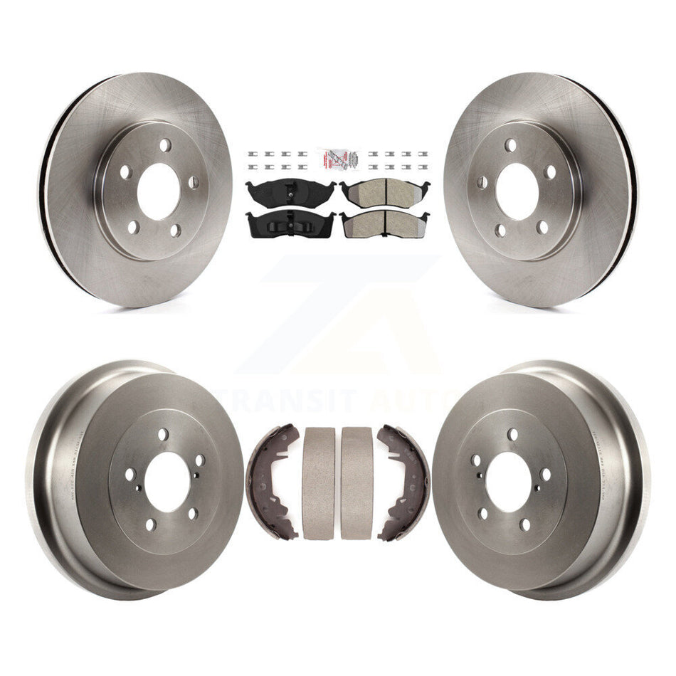 Front Rear Disc Brake Rotors Semi-Metallic Pads And Drum Kit For Chrysler Grand Voyager K8A-109244