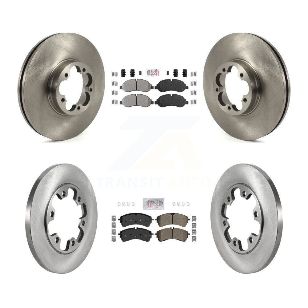 Front Rear Semi-Metallic Pads And Disc Brake Rotors Kit For 2023 Ford Transit-350 HD RWD K8A-109250