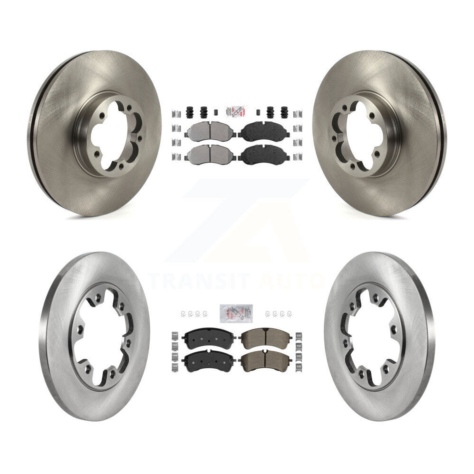 Front Rear Semi-Metallic Pads And Disc Brake Rotors Kit For 2023 Ford Transit-350 HD RWD K8A-109250