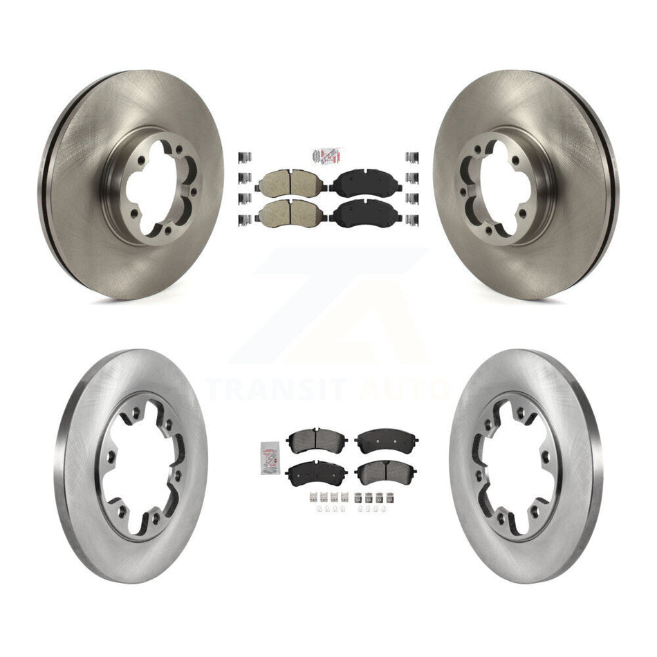 Front Rear Semi-Metallic Pads And Disc Brake Rotors Kit For 2023 Ford Transit-350 HD RWD K8A-109253