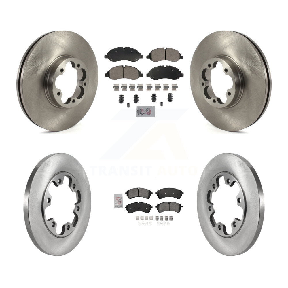 Front Rear Semi-Metallic Pads And Disc Brake Rotors Kit For 2023 Ford Transit-350 HD RWD K8A-109255