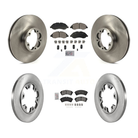 Front Rear Semi-Metallic Pads And Disc Brake Rotors Kit For 2023 Ford Transit-350 HD RWD K8A-109255