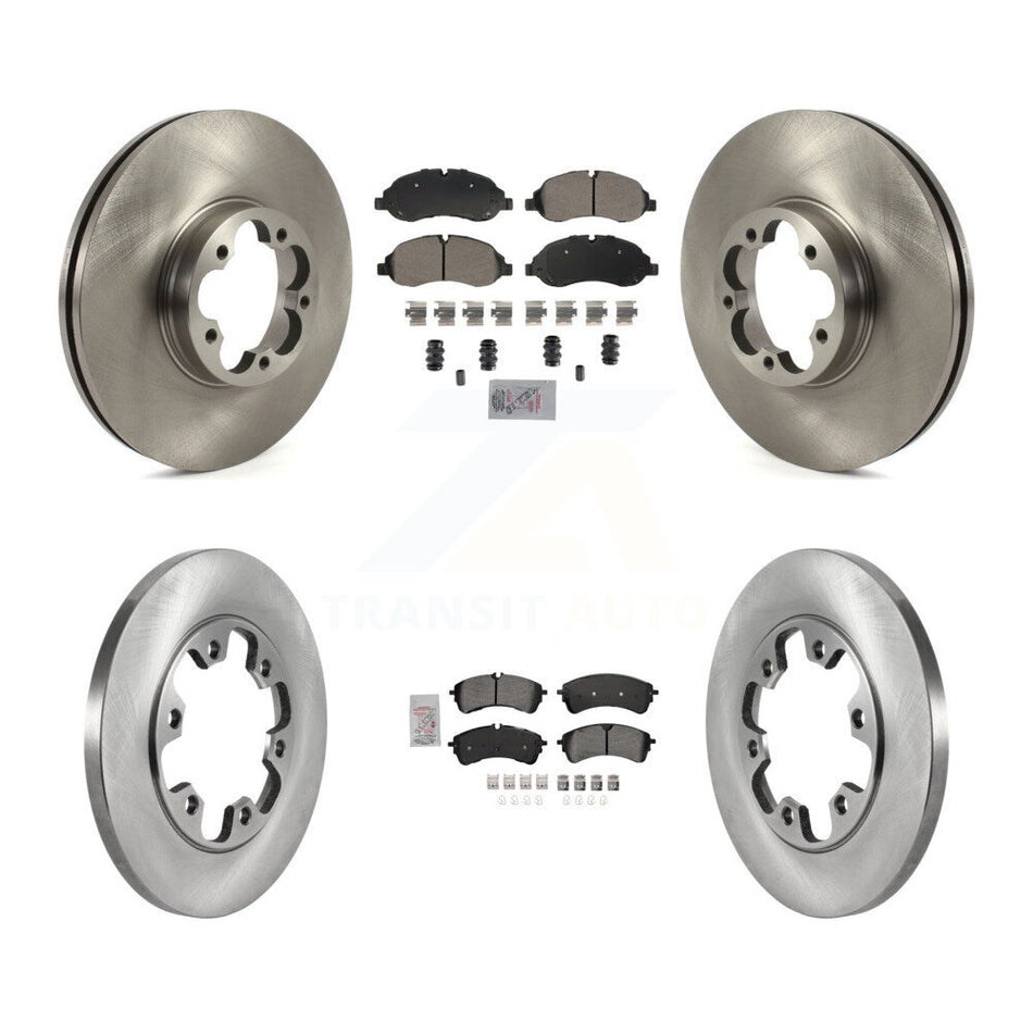 Front Rear Semi-Metallic Pads And Disc Brake Rotors Kit For 2023 Ford Transit-350 HD RWD K8A-109255