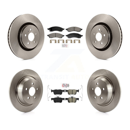 Front Ceramic Rear Semi-Metallic Pads And Disc Brake Rotors Kit For Lincoln Nautilus K8A-109257