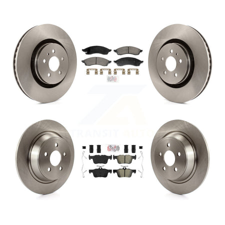 Front Ceramic Rear Semi-Metallic Pads And Disc Brake Rotors Kit For Lincoln Nautilus K8A-109258
