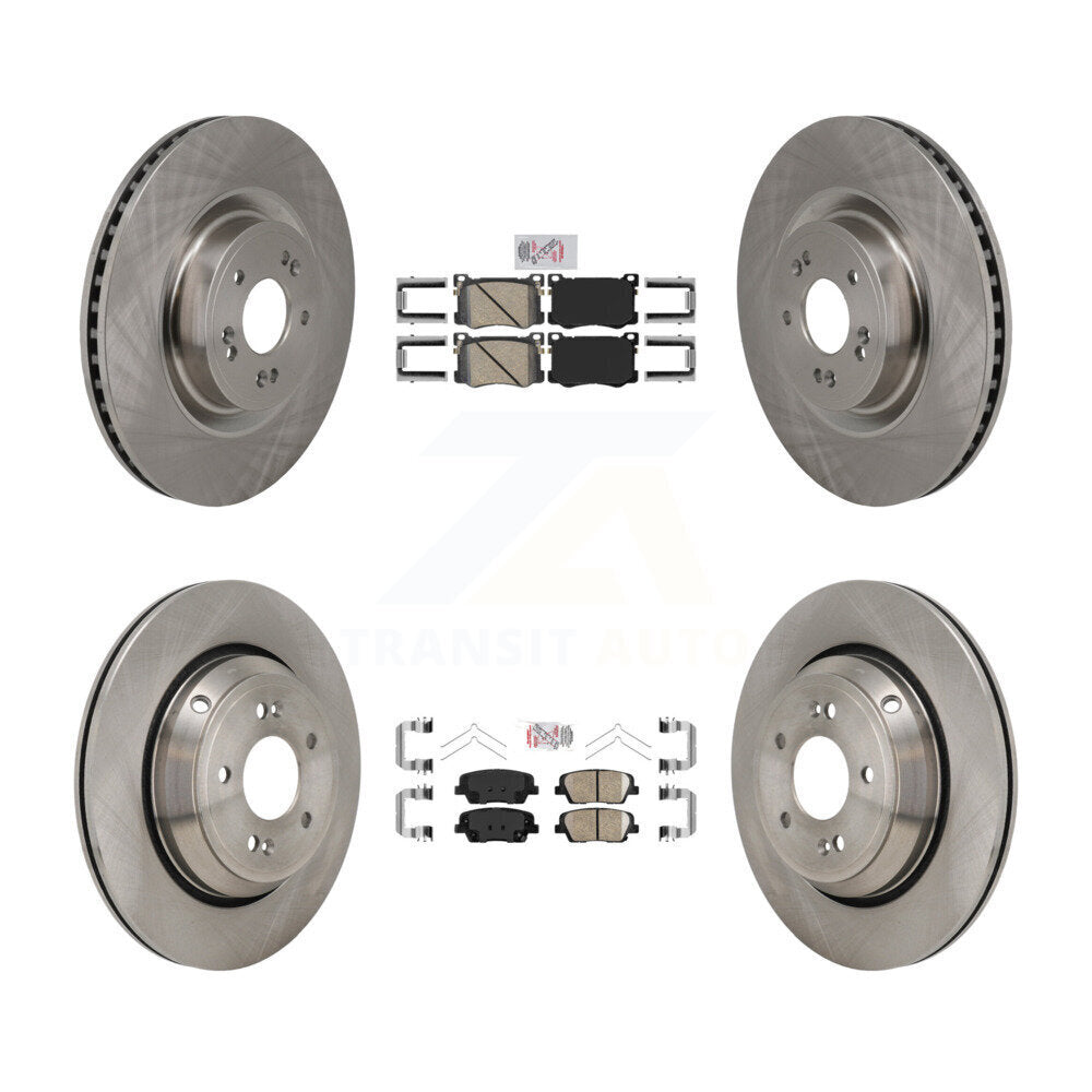 Front Rear Ceramic Pads And Disc Brake Rotors Kit For 2018-2020 Genesis G80 3.3L K8A-109260