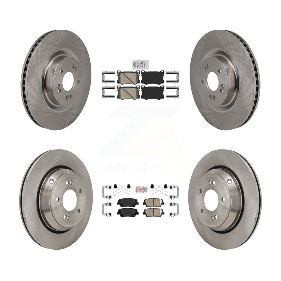 Front Rear Ceramic Pads And Disc Brake Rotors Kit For 2018-2020 Genesis G80 3.3L K8A-109261