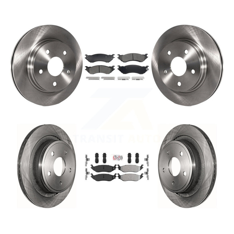 Front Rear Semi-Metallic Pads And Disc Brake Rotors Kit For Dodge Ram 1500 Durango K8A-109271