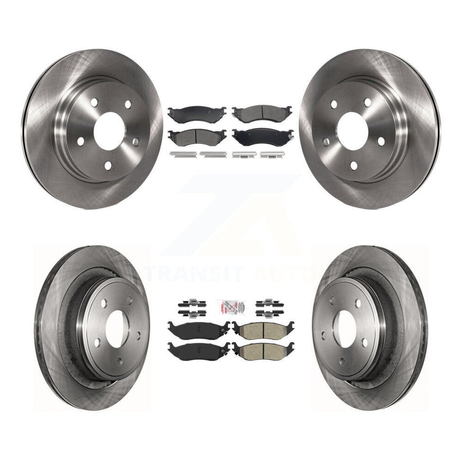 Front Rear Semi-Metallic Pads And Disc Brake Rotors Kit For Dodge Ram 1500 Durango K8A-109272