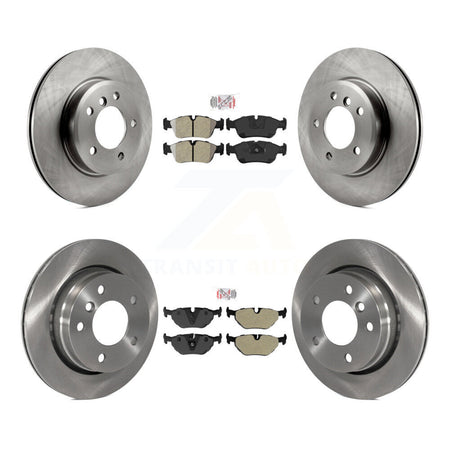 Front Rear Semi-Metallic Pad Brake Rotors Kit For BMW 328i With 276mm Diameter Rotor K8A-109273