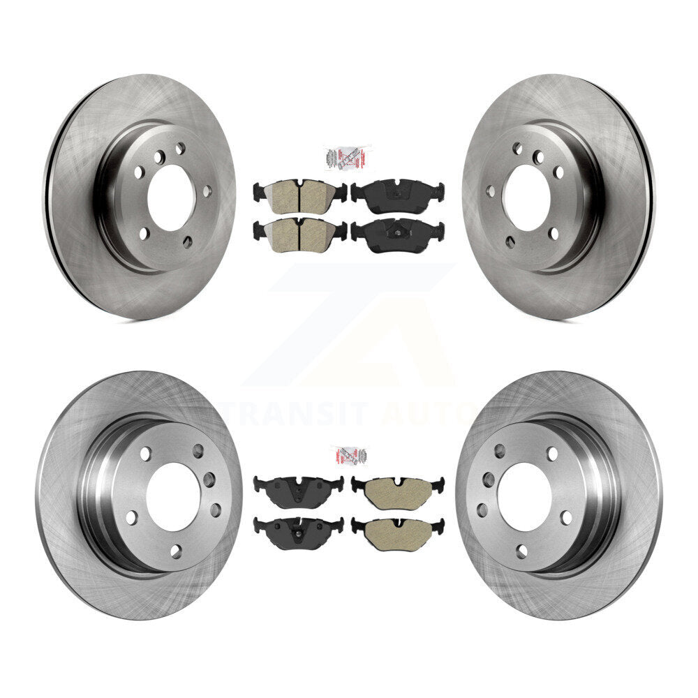 Front Rear Semi-Metallic Pad Brake Rotors Kit For BMW 328i With 280mm Diameter Rotor K8A-109274