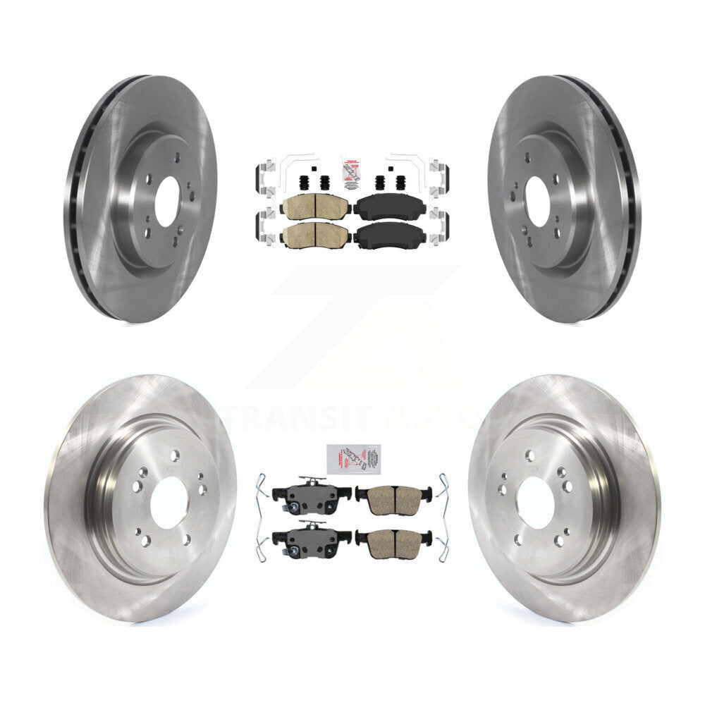 Front Rear Ceramic Pads And Disc Brake Rotors Kit For 2022-2024 Acura RDX K8A-109276