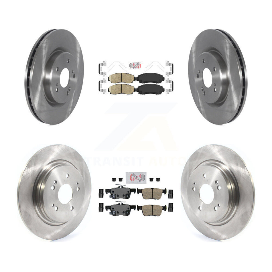 Front Rear Ceramic Pads And Disc Brake Rotors Kit For 2022-2024 Acura RDX K8A-109277
