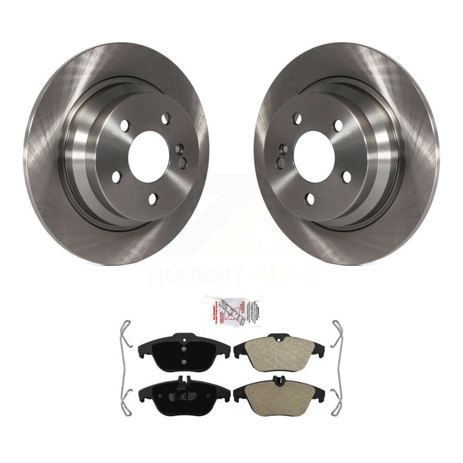 Rear Brake Rotor Semi-Metallic Pad Kit For 2010 Mercedes-Benz E350 Coupe With Solid K8A-109283