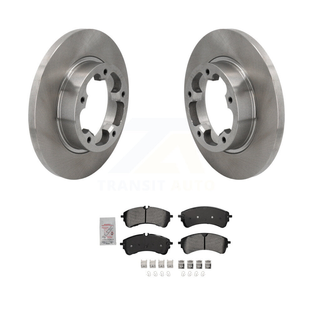 Rear Brake Rotor Semi-Metallic Pad Kit For 22-23 Ford E-Transit Without Heavy Duty Brakes K8A-109291