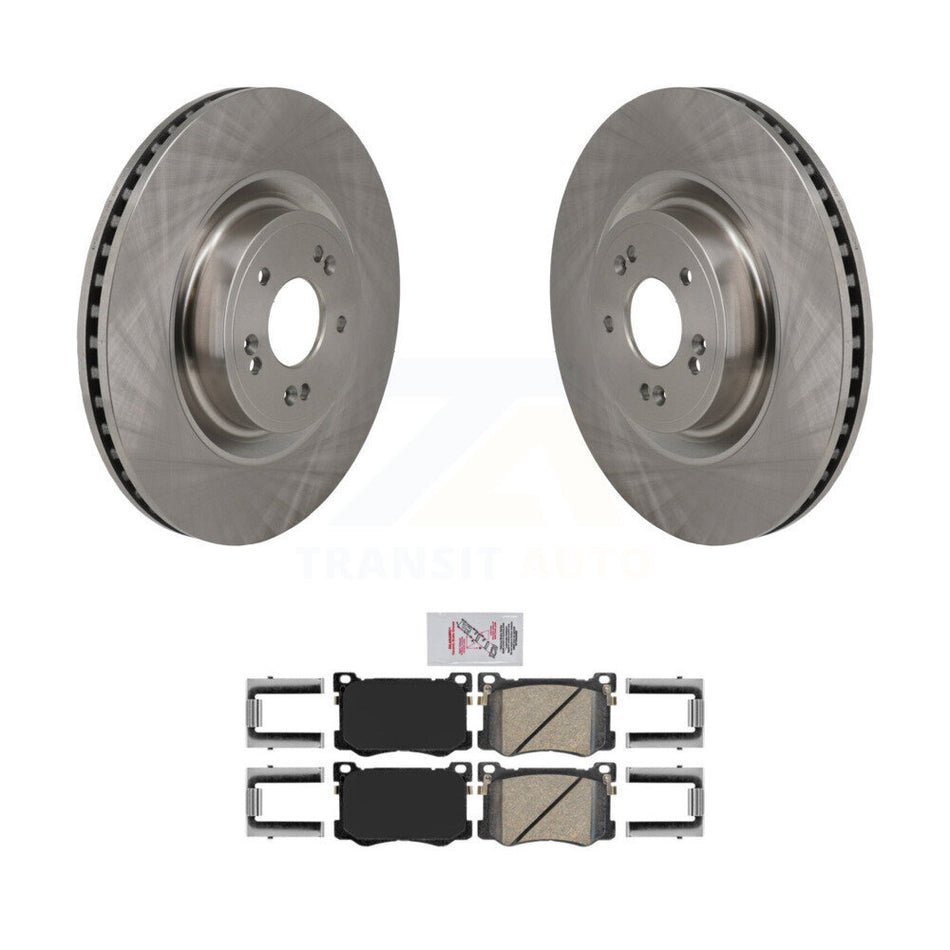 Front Disc Brake Rotors And Ceramic Pads Kit For 2018-2020 Genesis G80 3.3L K8A-109299