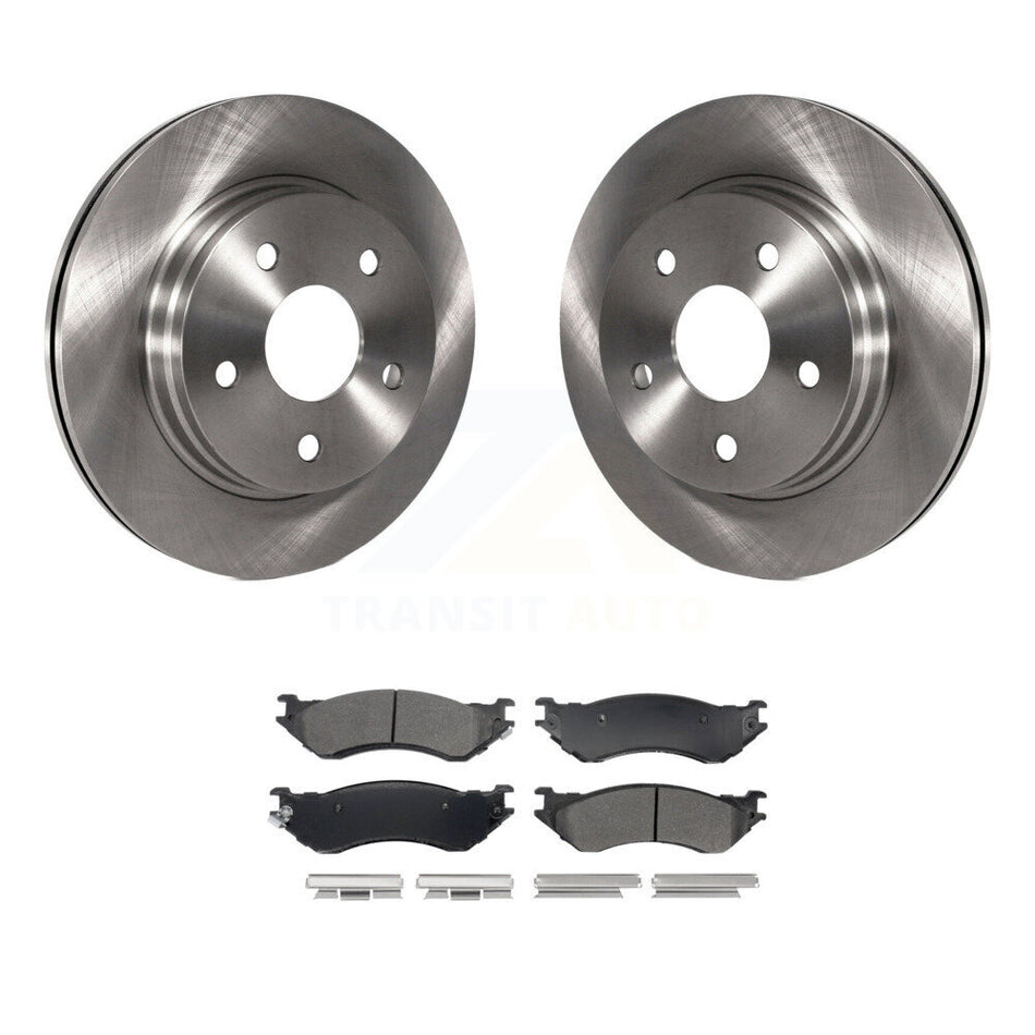 Front Disc Brake Rotors And Semi-Metallic Pads Kit For Dodge Ram 1500 Durango K8A-109304
