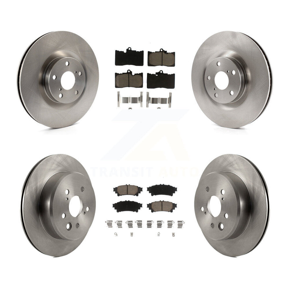 Front Rear Disc Brake Rotors And Ceramic Pads Kit (6Pc) For Lexus GS350 IS300 IS350 RC350 IS200t RC300 RC200t GS300 GS200t GS450h K8C-100001