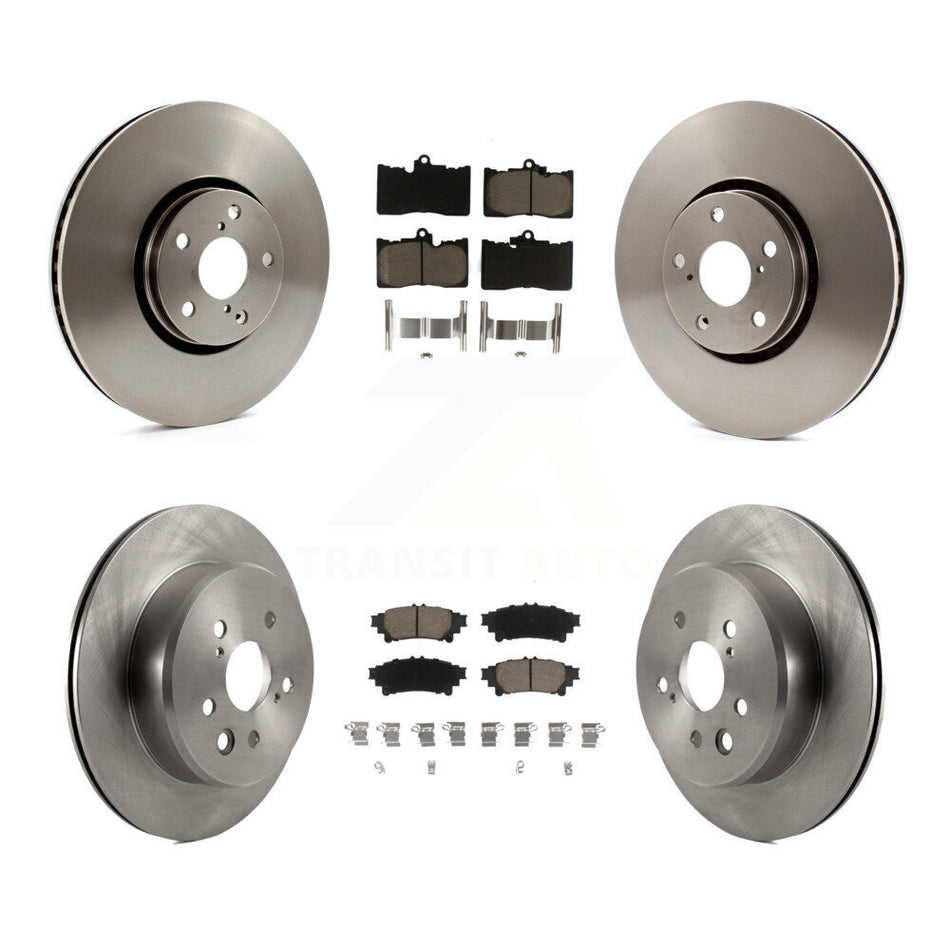 Front Rear Disc Brake Rotors And Ceramic Pads Kit (6Pc) For Lexus IS200t IS300 IS350 K8C-100002