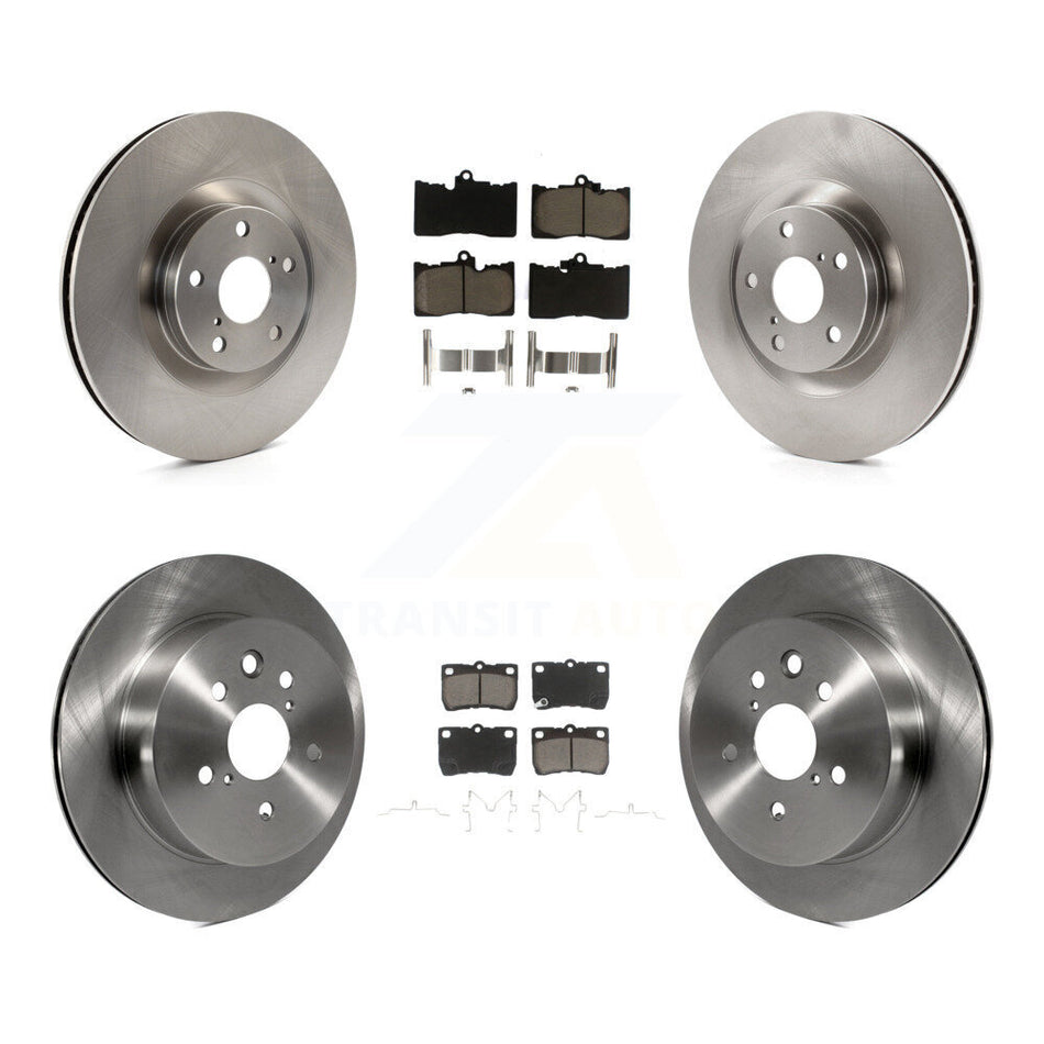 Front Rear Disc Brake Rotors And Ceramic Pads Kit (6Pc) For Lexus GS350 IS350 GS450h GS460 K8C-100003