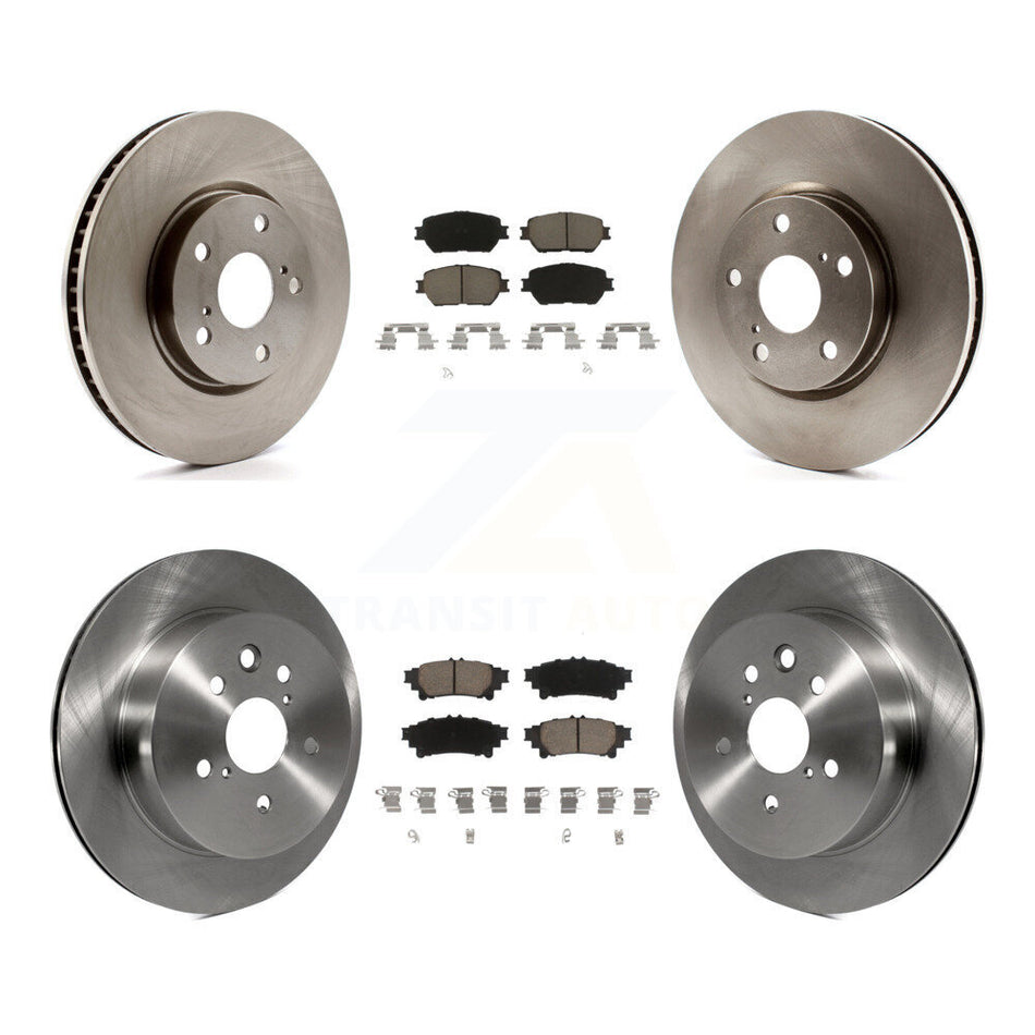 Front Rear Disc Brake Rotors And Ceramic Pads Kit (6Pc) For 2014 Lexus IS250 C F Sport K8C-100017
