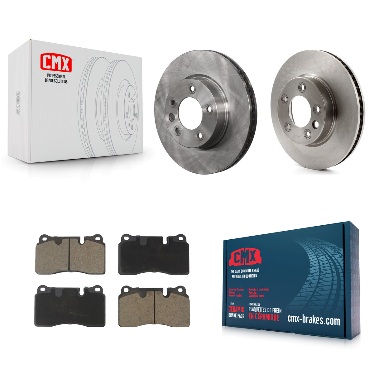 Front Disc Brake Rotors And Ceramic Pads Kit For Volkswagen Touareg K8C-100024