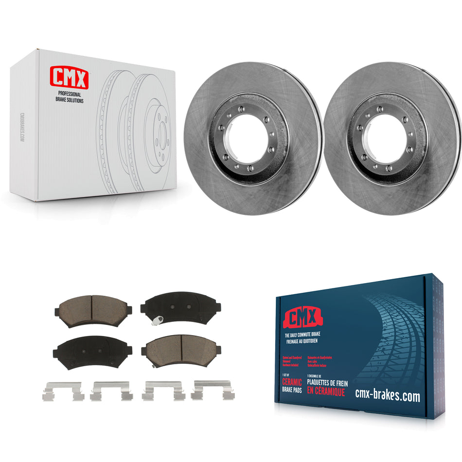 Front Disc Brake Rotors And Ceramic Pad Kit For Buick LeSabre Century Pontiac Grand Prix Chevrolet Venture Regal Oldsmobile Montana Bonneville Intrigue Silhouette Trans Sport K8C-100036