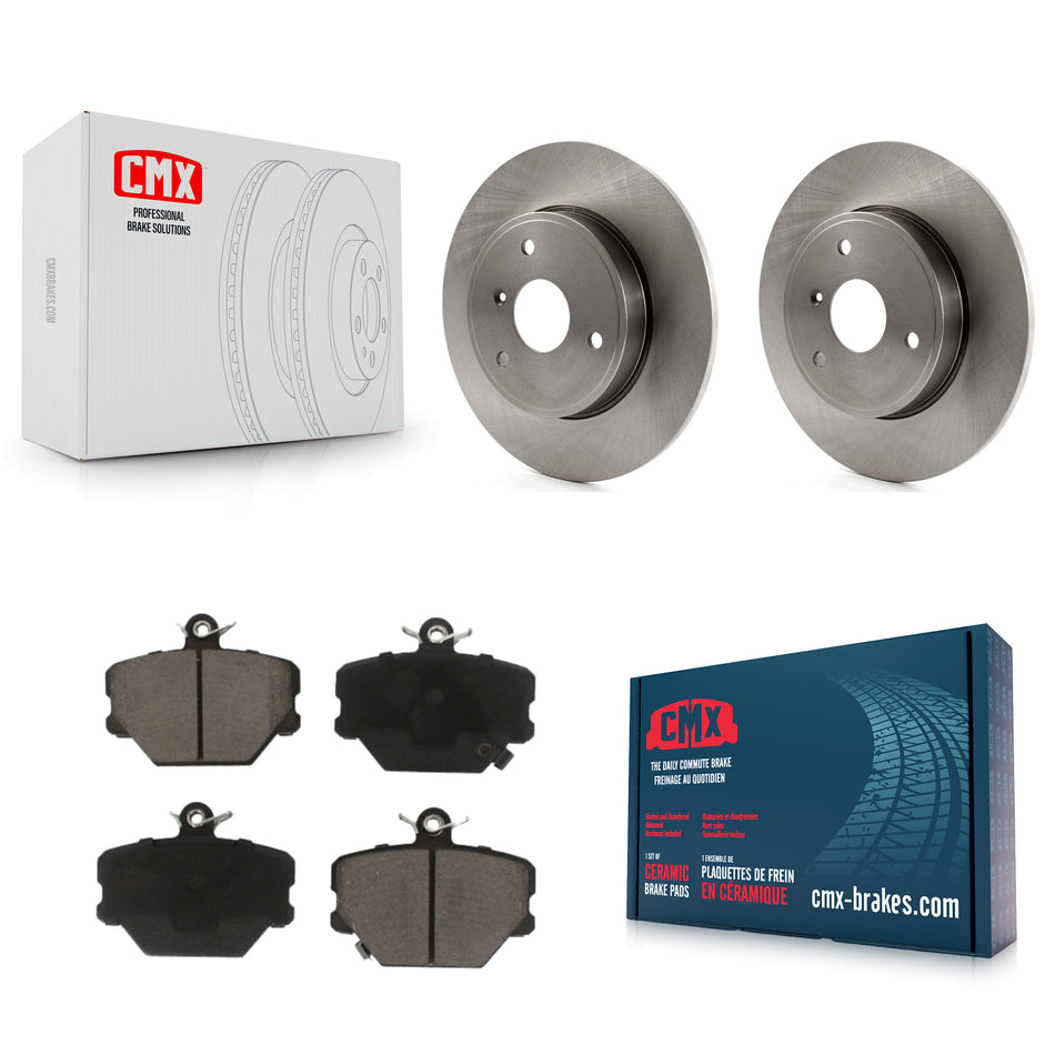 Front Disc Brake Rotors And Ceramic Pads Kit For Smart Fortwo K8C-100053